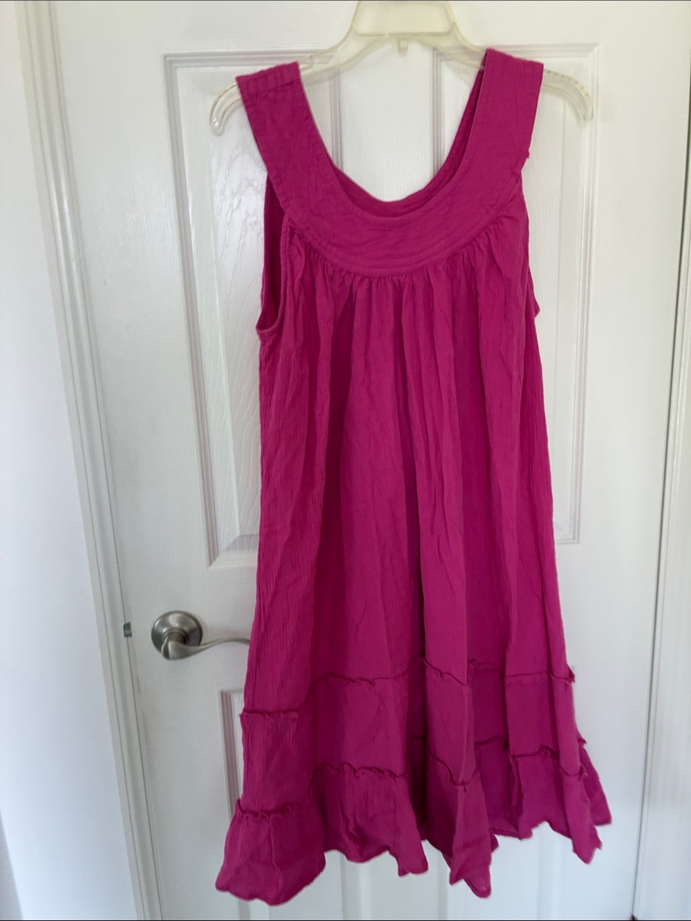 Women’s Sleeveless Fuchsia Casual Summer Dress